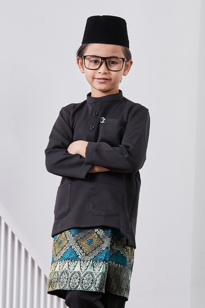 Baju Melayu Yusoff Kids - Exclusive Black